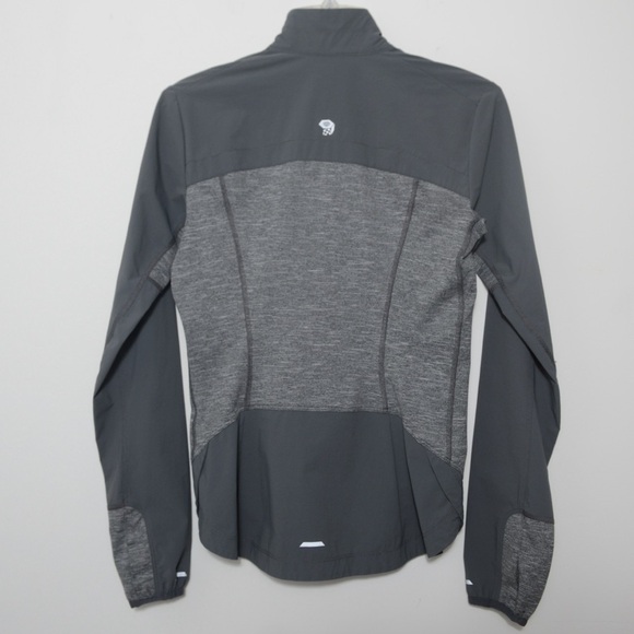Mountain Hardwear Women’s Sz S Mighty Power Hybrid Jacket Windbreaker Gray/Pink - Picture 2 of 7